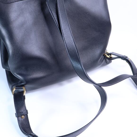 SALVATORE FERRAGAMO Trifolio Leather Backpack Black Top Handle Convertible main image 12